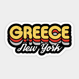 Retro Greece New York Sticker